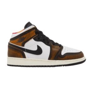 AIR JORDAN 1 MID SE GS 'WEAR-AWAY - TAXI' – SIZE US 3.5 Y
